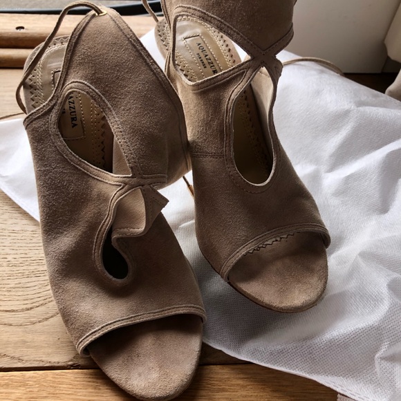 Aquazzura nude suede heel - Picture 5 of 5